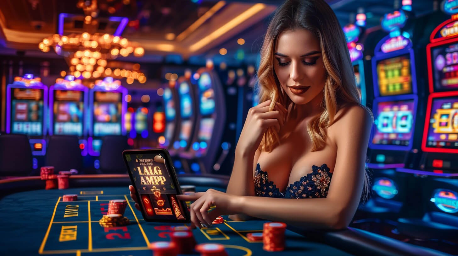 Studio Live Casino Gama99 dengan pencahayaan premium dan meja permainan yang dirancang menyerupai kasino nyata