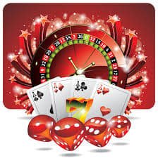 Suasana meja kasino Gama99 yang glamor dengan pilihan game blackjack, roulette, dan baccarat premium